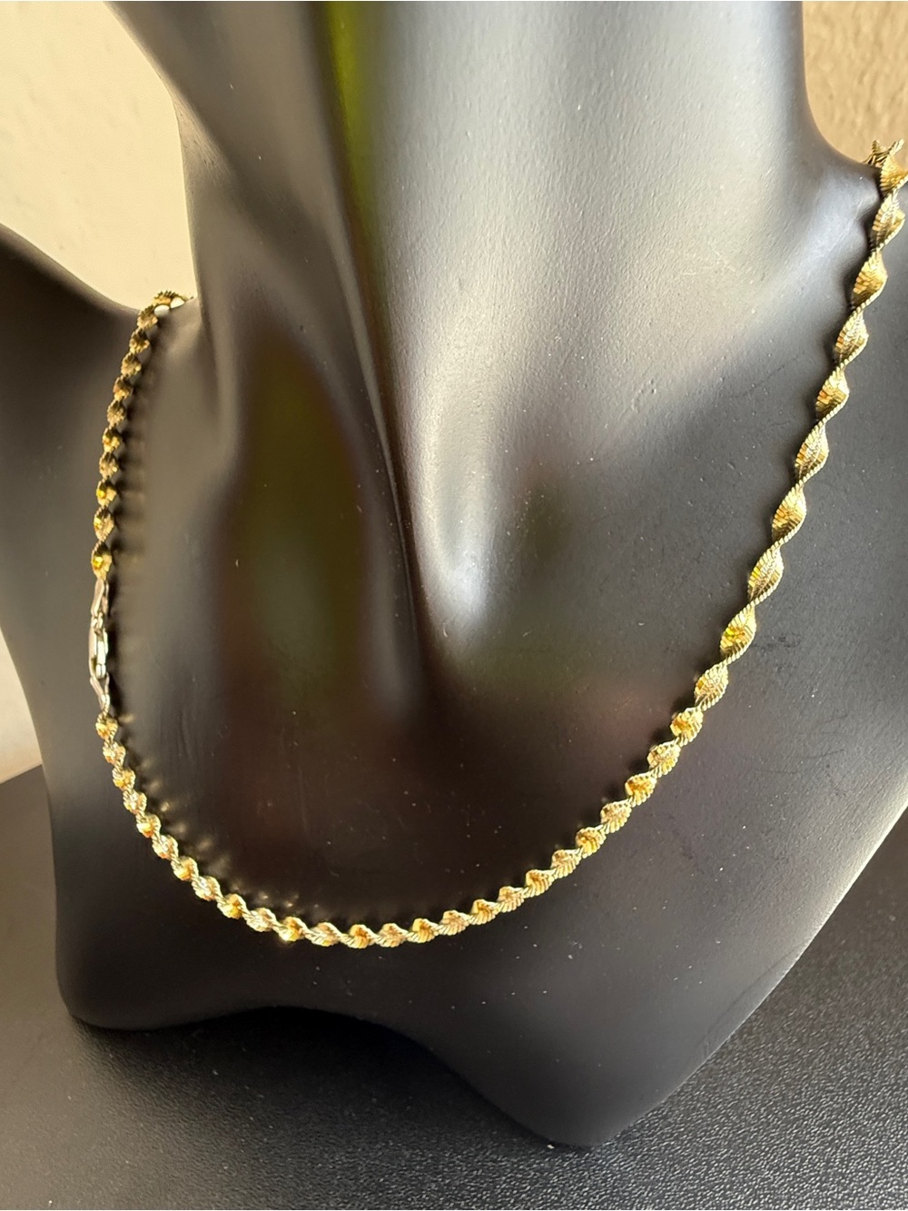 New Italian Two-Tone Diamond Cut Twisted Rope Chain - 925 Silver 18”